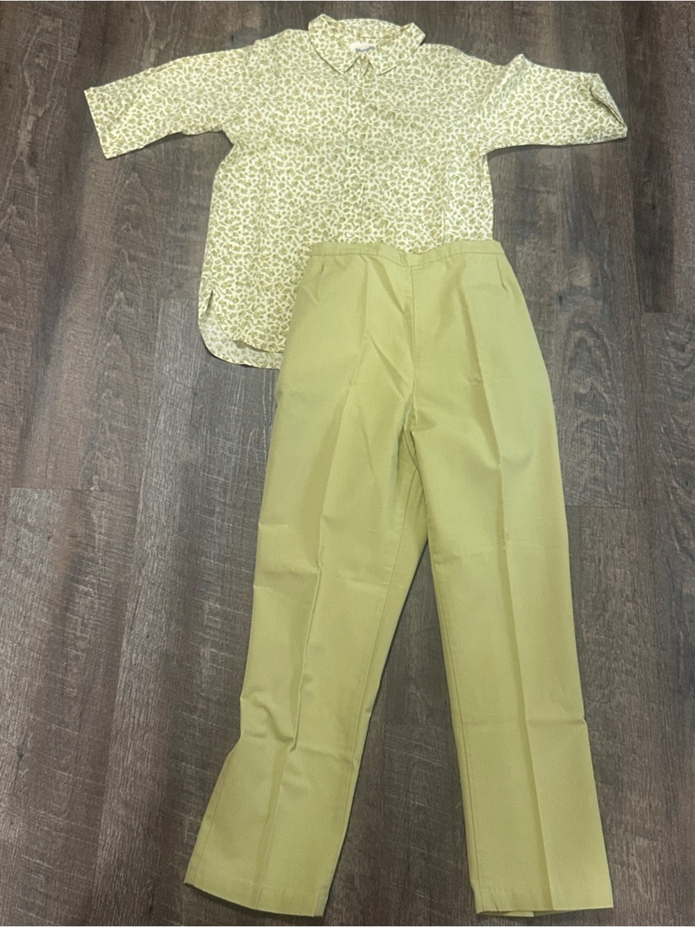 Vintage Lady Wrangler Outfit Pants Set Squirrel Button Blouse Small Made In USA